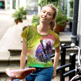 Rose Radiance Rhapsody All-Over Print Crop Tee